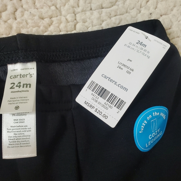 Carter's Cozy Leggings Size 24M - Picture 7 of 12